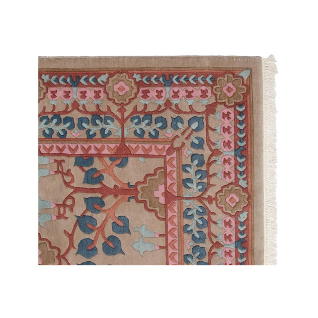 Vintage Indian Arts and Crafts Design Carpet - 8'9" X 11'9" For Sale - Image 9 of 12