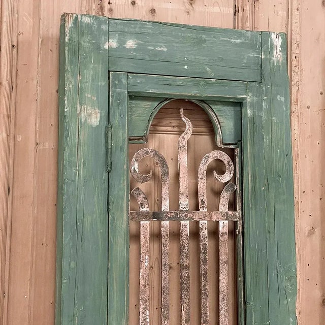 Pair 19th Century Exterior French Doors With Wrought Iron For Sale - Image 12 of 13