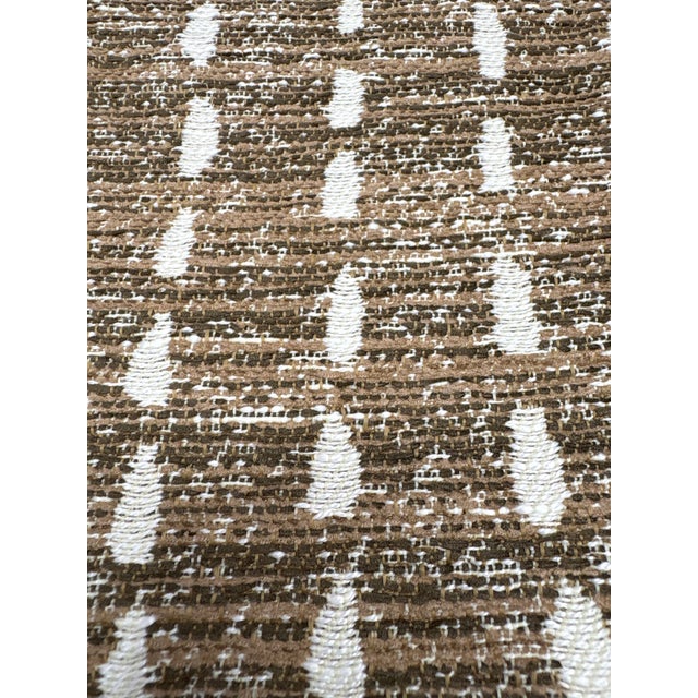 Textile Rh Restoration Hardware Nazaré Stitched Stripe Pillow Cover 20" × 20" Square | Burnt Caramel For Sale - Image 7 of 14