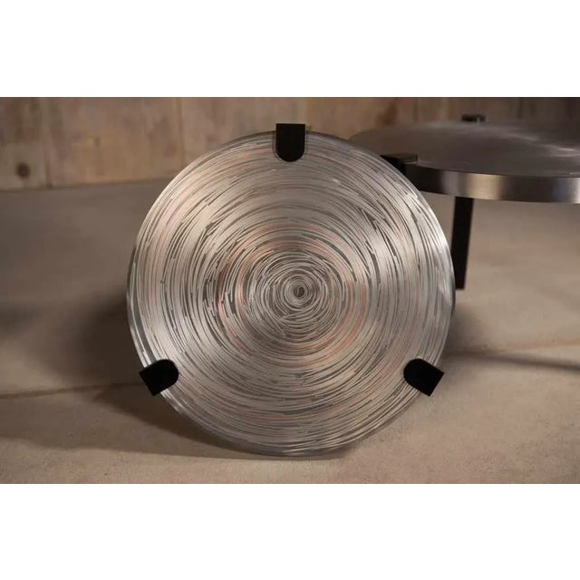 Small Remetaled Coffee Table by Tim Vanlier for Matter of Stuff For Sale - Image 4 of 6