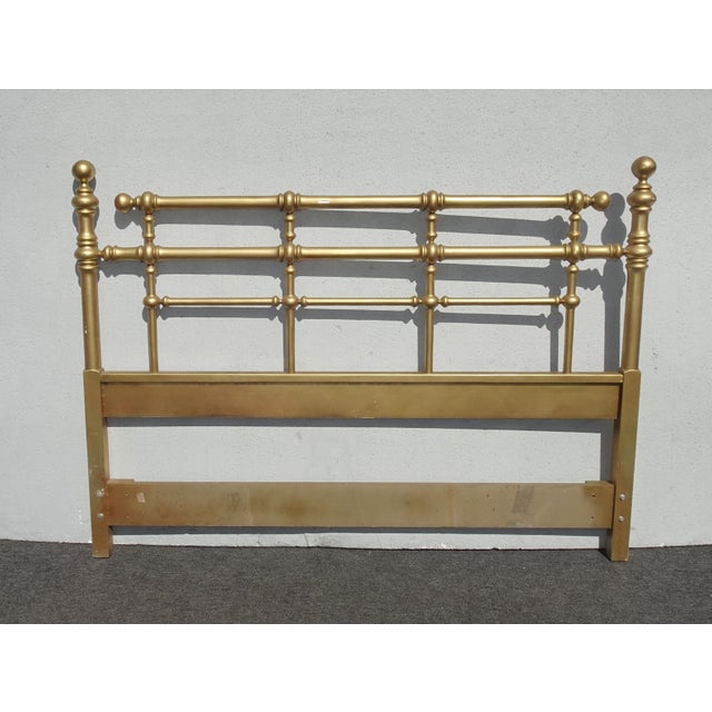 Vintage Drexel Hollywood Regency Gold Queen Headboard by Drexel For Sale - Image 14 of 14