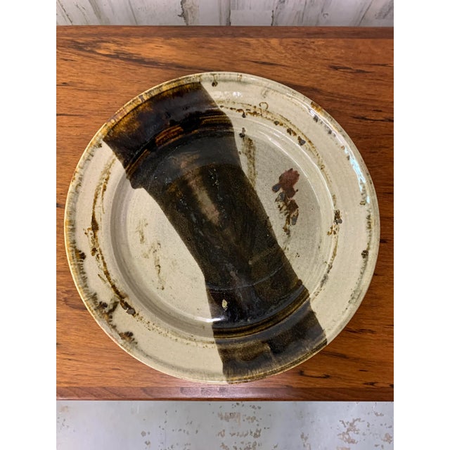 1980s Glazed Ceramic Charger For Sale - Image 12 of 13