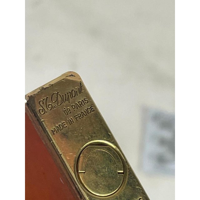 Vintage Chinese Lacquer Table Lighter from S.T. Dupont For Sale - Image 6 of 8