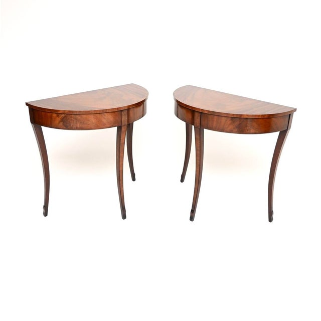 Hollywood Regency Antique Regency Console Tables, 1930s, Set of 2 For Sale - Image 3 of 10