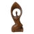 African Heritage Hand Carved Maple Wooden Abstract 8.5" Figure Sculpture For Sale
