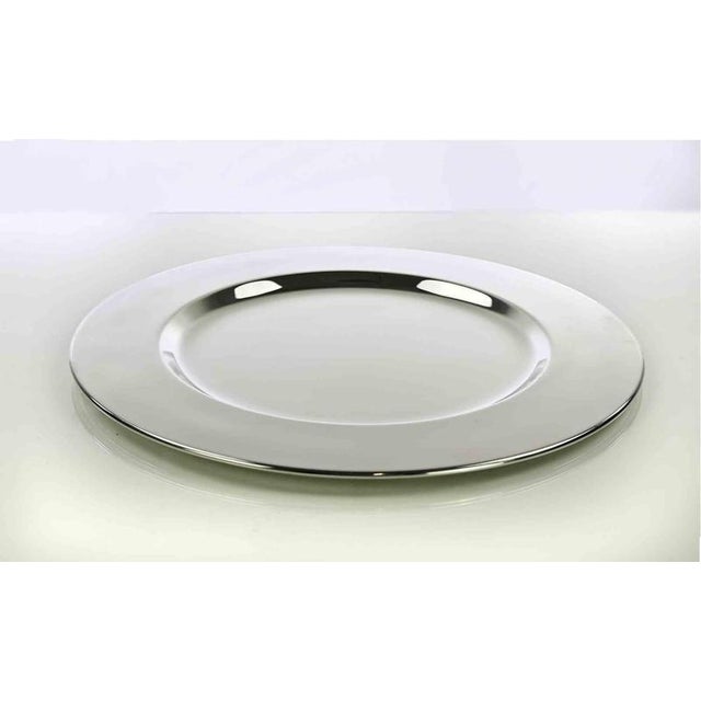 Vintage Silver Plated Serving Plate, Italy, 1970s For Sale - Image 3 of 5
