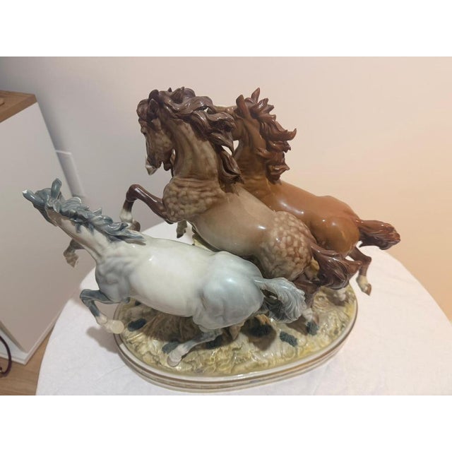 Algora Porcelain Figurine of Wild Horses For Sale - Image 5 of 14