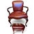 Wood The Ultimate Statement of Traditional Elegance: The Leathercraft Open Armchair & Tufted Ottoman Set For Sale - Image 7 of 12