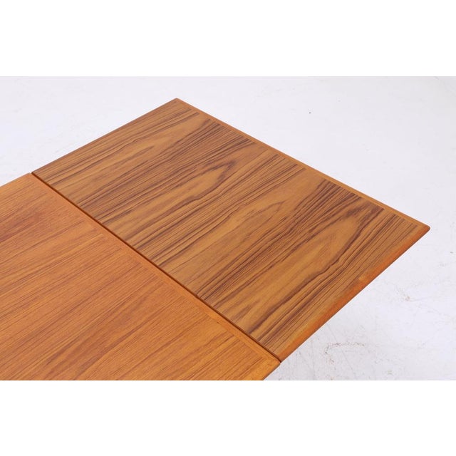 Wood Vintage Danish Extendable Dining Table in Teak For Sale - Image 7 of 14