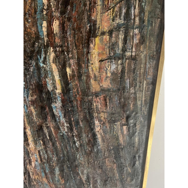 Pollet Leclerc, Abstract Composition, 1960s, Oil on Canvas For Sale - Image 8 of 11