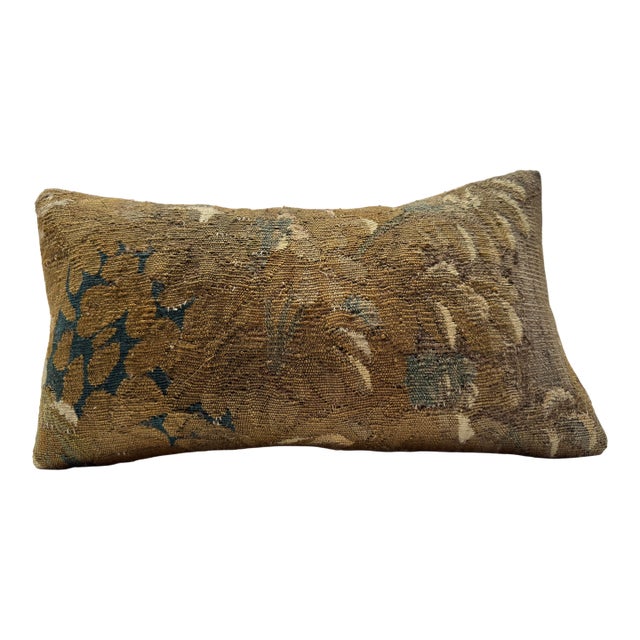 17th Century Brussels Verdure Tapestry Pillow For Sale