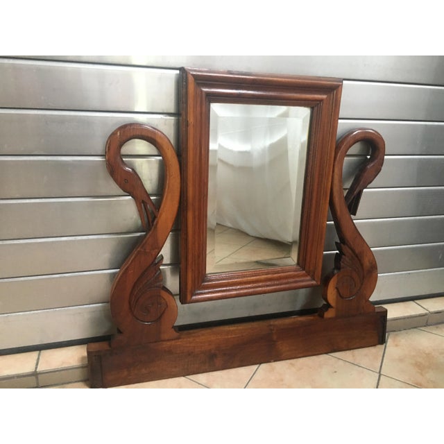 Vintage Empire Style Walnut Mirror For Sale - Image 14 of 15