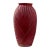 80s Anchor Hocking Ruby Red With Gold Detail Wraparound Draped Art Deco Revival Vase For Sale