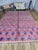 Pink Grey Purple Diamond Handwoven Wool Moroccan Rug For Sale - Image 10 of 13
