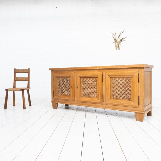 French Sideboard in Oak, 1950s For Sale - Image 8 of 8
