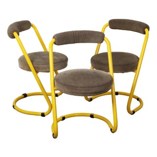 Yellow Chairs by Giotto Stoppino, 1970, Set of 4 For Sale