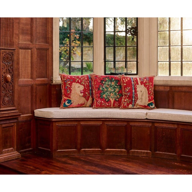 This beautiful tapestry cushion is finely woven by skilled weavers on traditional Jacquard Tapestry looms. The tapestry...