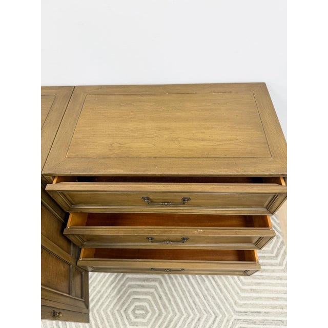 MCM Modular Three Piece Buffet Console Server Vintage Grey Green Server For Sale - Image 15 of 15