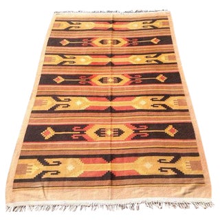 Vintage Turkish Kilim Rug - 4′7″ × 7′2″ For Sale