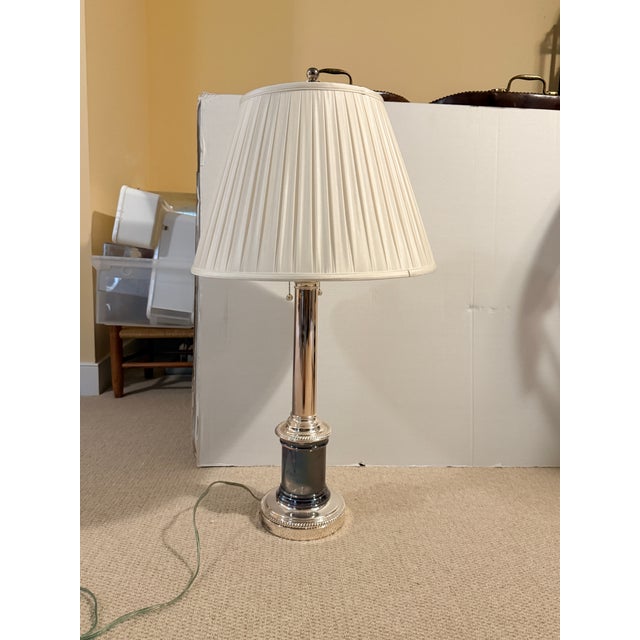 Pair of Vintage Ralph Lauren Tall Column Lamps For Sale - Image 11 of 17