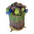 Antique Czech Bride Basket Lamp For Sale