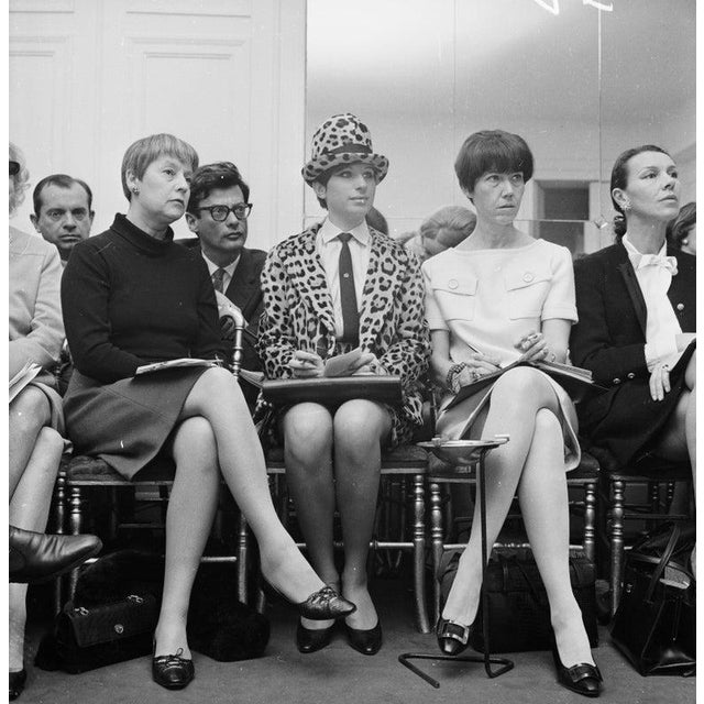 Barbra Streisand American actress and singer Barbra Streisand attends a Chanel fashion show in Paris, wearing a leopard...