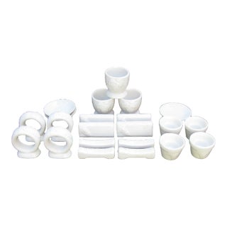 Midcentury French Wine / Grape Motif Tabletop Accessory Collection, Set of 22 For Sale