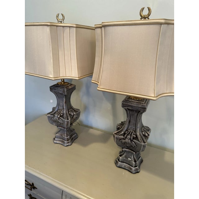 Set of Two John Richard Ceramic Table Lamps For Sale - Image 11 of 12