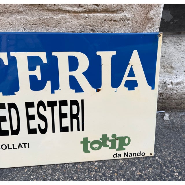 Vintage Bar Latteria Tobacco Sign, 1970s For Sale - Image 4 of 8