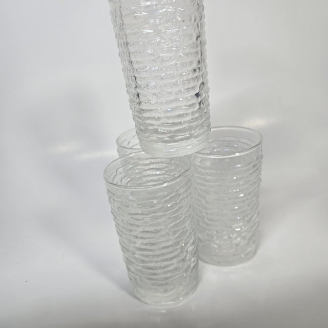 1960s Mid Century Modern Iridescent Ice Liquor Glasses- Set of Four For Sale - Image 12 of 13