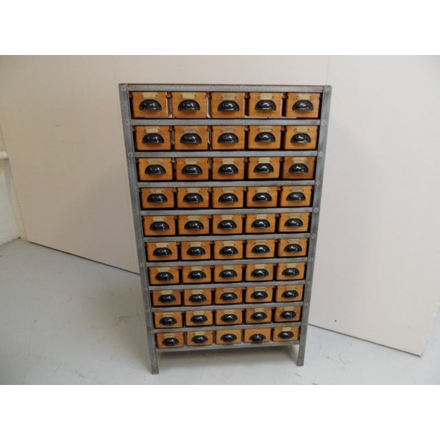 Vintage Dutch Watchmaker's Filing Cabinet with Drawers, 1950s For Sale - Image 13 of 13