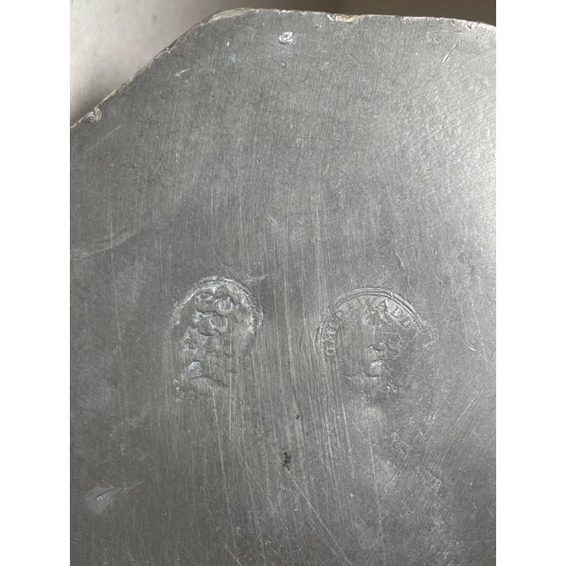 Rare Antique 1700's Octagonal Pewter European Hot Water Canister Lidded Jar For Sale - Image 11 of 13