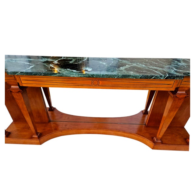 1940s Large Neoclassical Console Table with Mirrored Back, 1940 For Sale - Image 5 of 18