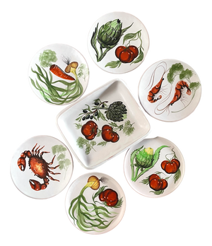 Vintage Service from Vallauris, 1960, Set of 7