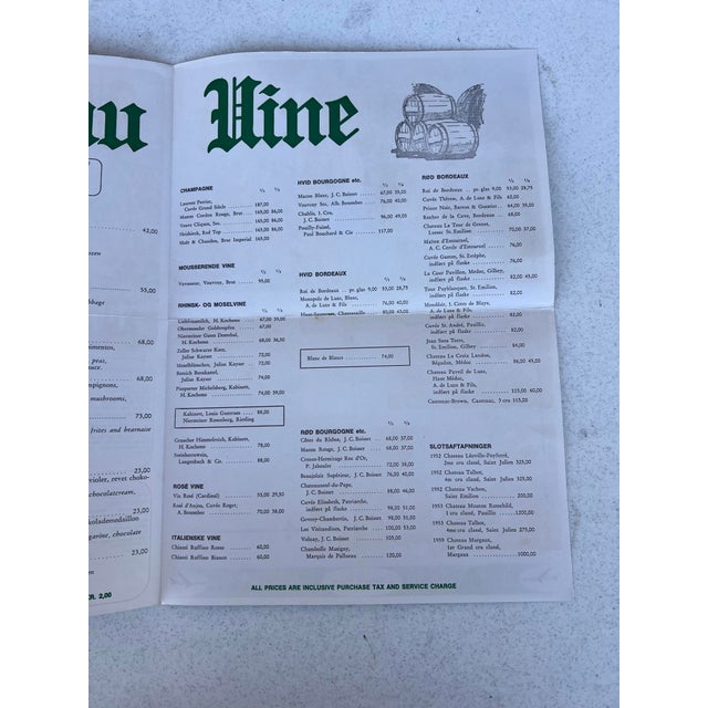 1960s 1960's Sas Scandinavian Airlines Otto Nielsen Flight Menus Brochure For Sale - Image 5 of 8