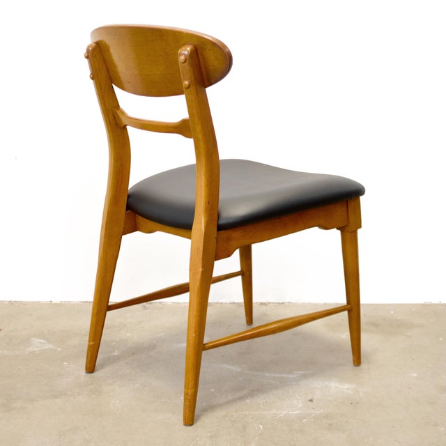 Lane “Copenhagen” Set of 5 Walnut Dining Chairs For Sale - Image 10 of 16