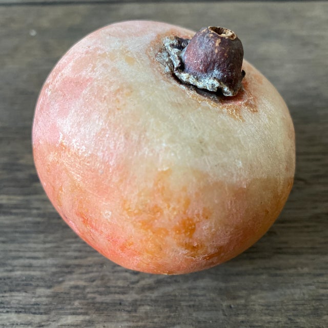 Mid 20th Century Mid-Century Alabaster Stone Persimmon and Cluster of Cherries Fruit- Set of 2 For Sale - Image 5 of 12