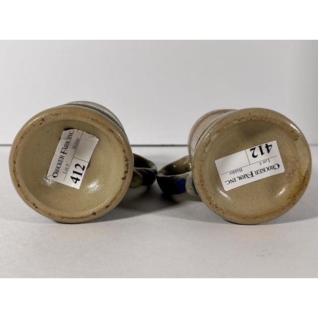 19th Century Whites Utica Salt Glazed Stoneware Beer Mugs Advertising Schlitz & Iroquois Brewing Companies For Sale - Image 6 of 10