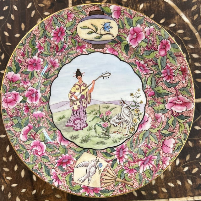 Ceramic John Pouyat Limoges France Chinoiserie Plates Set of 12 For Sale - Image 7 of 10