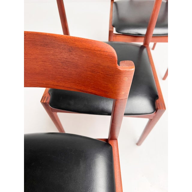 Mid-Century Danish Dining Chairs attributed to Henning Kjærnulf for Korup Stolefabrik, 1960s, Set of 4 For Sale - Image 10 of 18
