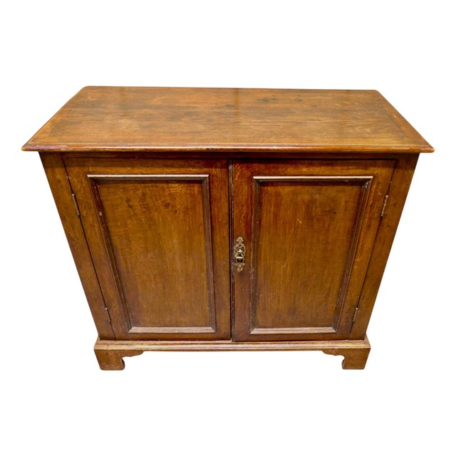 Oak Shelved Lockable Cupboard with Interior Drawer, 1890s For Sale
