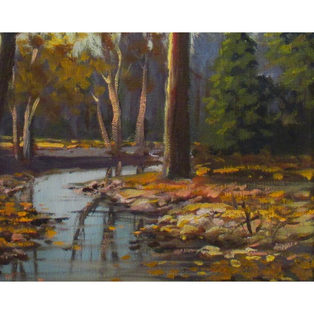 Bill Shaddix California Landscape In Autumn C. 1980 Painting For Sale - Image 4 of 7