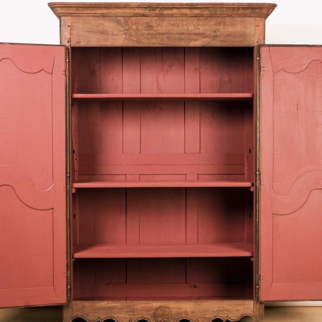 19th Century Antique French Louis XV Armoire For Sale - Image 3 of 11