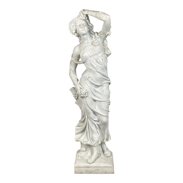 2000 - 2009 Italian Artist, Four Seasons Statues, Marble, Set of 4 For Sale - Image 5 of 6