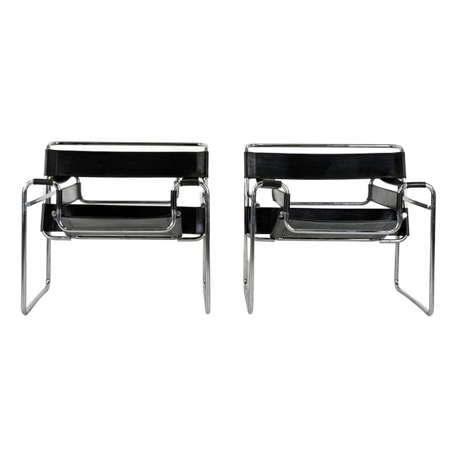 Wassily Armchair by Marcel Breuer for Gavina, 1960s, Set of 2 For Sale