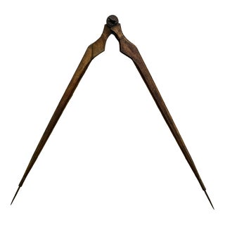 Antique Walnut Carpenter Compass by E. Ducretet, 1870s For Sale