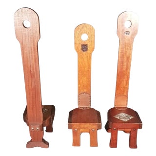 Vintage Arts and Craft High Back Side Chairs, Set of 3 For Sale