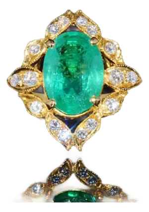 GIA Certified Natural 6.9CTS VS E Diamond Emerald 18K Solid Gold Ring, size 6.5