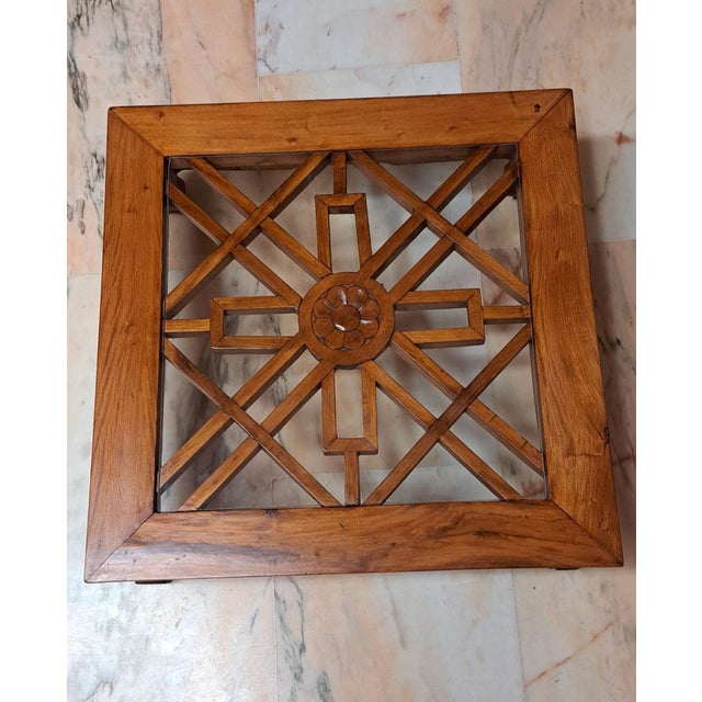 Chinese Tea Table, 1980s For Sale - Image 4 of 5