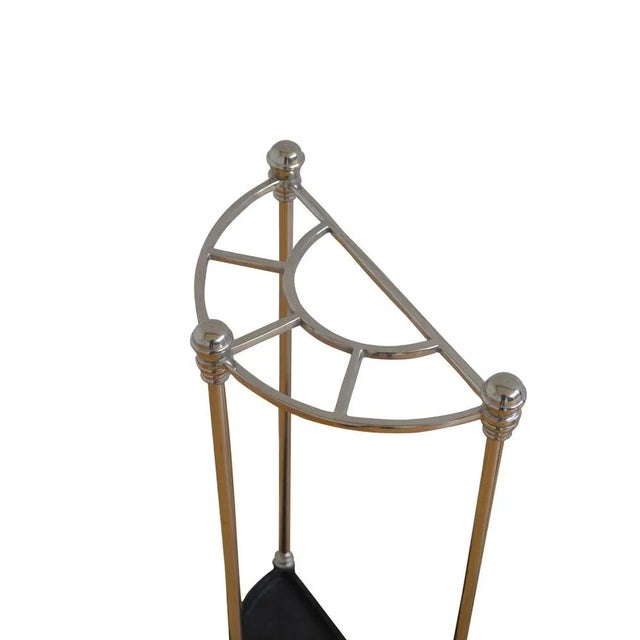 Art Deco Umbrella Stand in Stainless Steel, 1930 For Sale - Image 4 of 7